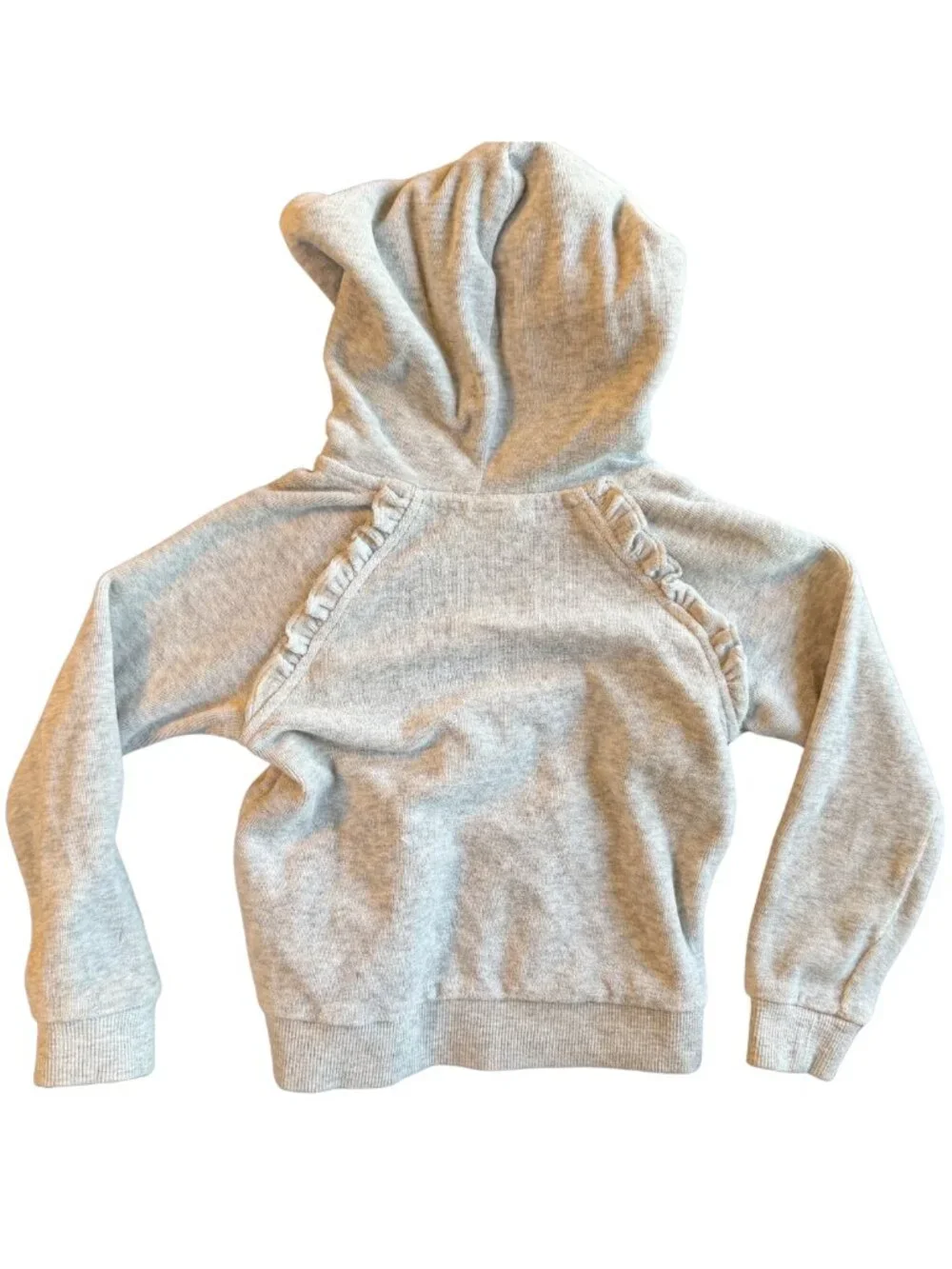 Juicy Couture Girls Velour Full Zip Hooded Track Jacket | Gray | Size 3T